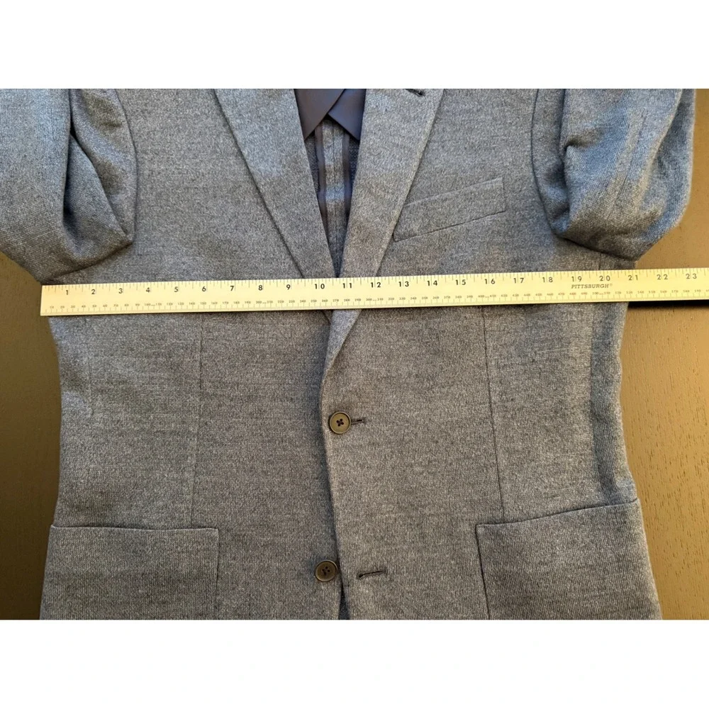 Nordstrom 100% Linen Trim‎ Fit Blazer Mens 40R Blue Two-Button Sport Coat Jacket